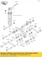 461021431, Kawasaki, barra, suspensión, l = 87.3 kawasaki kx  a kx65 65 , Nuevo