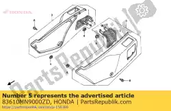 Here you can order the no description available at the moment from Honda, with part number 83610MN9000ZD: