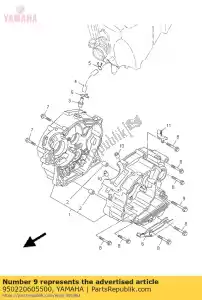 yamaha 950220605500 bolt, flange - Bottom side