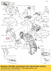 Here you can order the pad from Kawasaki, with part number 391560794: