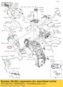 Kawasaki 391560794 pad - Bottom side