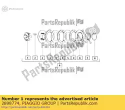 Aquí puede pedir caja de embrague de Piaggio Group , con el número de pieza 2898774:
