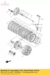 baas, koppeling van Yamaha, met onderdeel nummer 5NL163710100, bestel je hier online: