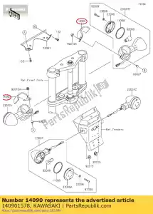 Kawasaki 140901578 coperchio, spia luminosa - Il fondo