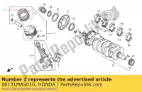 06131MAS010, Honda, kit piston a (std.) (cylindre n ° 1 & 4) honda cbr 900 1996 1997, Nouveau