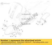 1B006646000D03, Piaggio Group, guarda-lamas dianteiro vespa zapca0201, zapca0203 zapca06b,  zapcd0101 zapcd0201 zapm818g,  zapmd1101 zapmd1201 50 125 150 2016 2017 2018 2019 2020 2021 2022, Novo