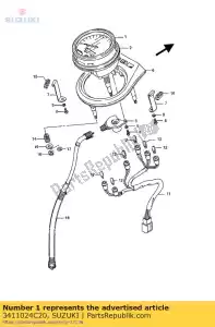 Suzuki 3411024C20 speedometer - Bottom side