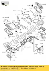 Aquí puede pedir titular-paso, fr, rh de Kawasaki , con el número de pieza 340030014: