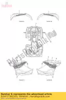 5UHF173B2100, Yamaha, emblema 3d yamaha  yfm 350 450 550 700 2009 2010 2011 2012 2013 2014 2015 2016 2017 2018 2019, Novo