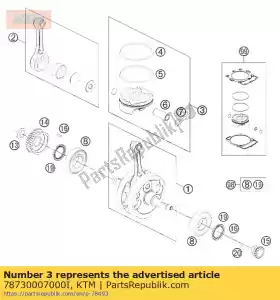 KTM 78730007000I pistón i d = 95 mm - Lado inferior