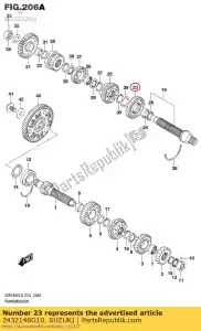 suzuki 2432148G10 engranaje, segundo accionado - Lado inferior