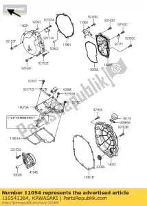 Kawasaki 110541364 suporte - Lado inferior