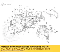 57717500T6, Piaggio Group, gep? ckfachklappe     , Novo