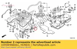 Aqui você pode pedir o montagem da junta, combustível em Honda , com o número da peça 16958HN8A61: