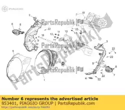 Tutaj możesz zamówić prawy przedni kierunkowskaz od Piaggio Group , z numerem części 853401: