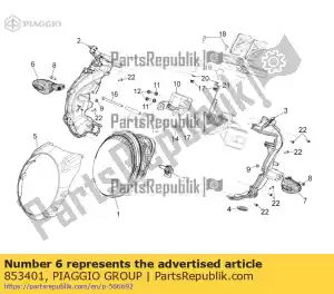 Piaggio Group 853401 prawy przedni kierunkowskaz - Dół