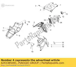 Here you can order the number plate holder from Piaggio Group, with part number 624338500C: