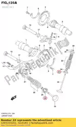 Here you can order the seat,valve spr. From Suzuki, with part number 1293333201: