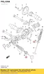 Ici, vous pouvez commander le siège, soupape spr. Auprès de Suzuki , avec le numéro de pièce 1293333201: