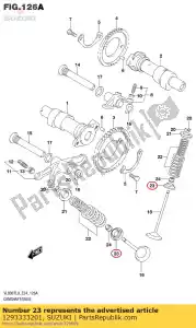 Suzuki 1293333201 asiento, válvula spr. - Lado inferior