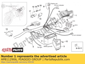 aprilia AP8112906 régulateur de tension - La partie au fond