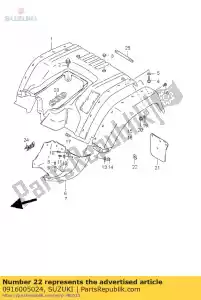 suzuki 0916005024 rondelle 5.5x16x1 - La partie au fond