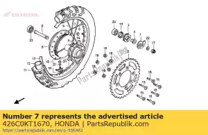 Honda 426C0KT1670 szprychy zestaw c, rr. (9x174) - Dół