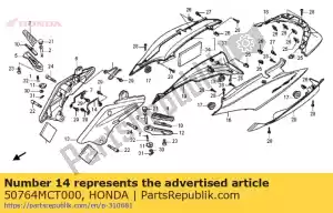 Honda 50764MCT000 gids, l. verdieping - Onderkant