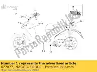 677077, Piaggio Group, direita carenagem dianteira dec. 