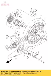 yamaha 5VLF53810100 axle, wheel - Bottom side