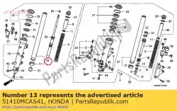 Tutaj możesz zamówić komp. Rur., r. Fr. Widelec od Honda , z numerem części 51410MCAS41: