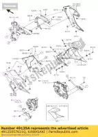 49125057821Q, Kawasaki, shroud, outer, lh, c.l. gre br250 kawasaki z 250 2015, Nieuw