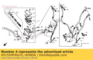 Honda 45155MFR670 rester, fr frein hos - La partie au fond