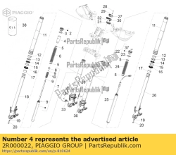 Aprilia 2R000022, Rura wst?pnego ?adowania, OEM: Aprilia 2R000022