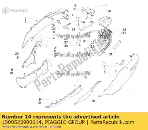 Piaggio Group 1B005239000H4 chiusura posteriore noivado - Lado inferior