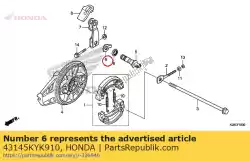 Here you can order the indicator, rr. Brake from Honda, with part number 43145KYK910: