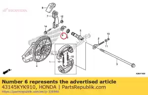 honda 43145KYK910 indicator, rr. brake - Bottom side