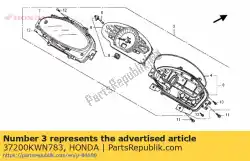 Here you can order the speedometer assy from Honda, with part number 37200KWN783: