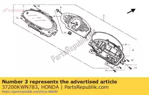 Honda 37200KWN783 speedometer assy - Bottom side