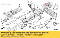 Aqui você pode pedir o banda, tampa do silencioso (89140 mm) em Honda , com o número da peça 19084HP0A50: