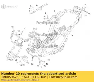 Piaggio Group 1B0059625 ondersteuning dwarsbalk koelvloeistof - Onderkant