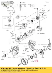 Kawasaki 420340048 acoplamiento - Lado inferior