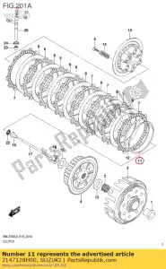 Suzuki 2147128H00 assento, lavador de ondas - Lado inferior