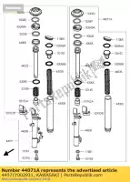 44071Y002931, Kawasaki, amortisseur-assy, ??lh, m.black sc300ae kawasaki j 125 300 2015 2016, Nouveau