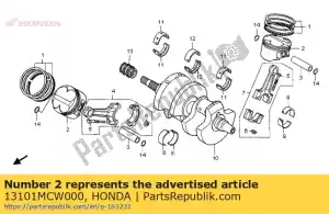 honda 13101MCW000 piston(std.) - Bottom side