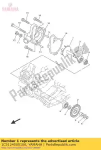 yamaha 1C3124500100 conjunto del eje del impulsor - Lado inferior