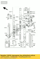 1307012636C, Kawasaki, guide, fourche, lh, ébène klx250-j2 kawasaki d 125 1999, Nouveau