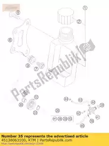 ktm 45138063100 bomba de óleo 50 gs 2007 - Lado inferior