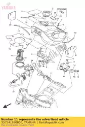 steun, brandstoftank 2 van Yamaha, met onderdeel nummer 3D7241920000, bestel je hier online: