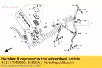 45157MM5000, Honda, blijf b, remslang honda cbr  f st pan european vfr a r cbr1000f vfr750f st1100 cbr600f 1000 1100 750 600 , Nieuw